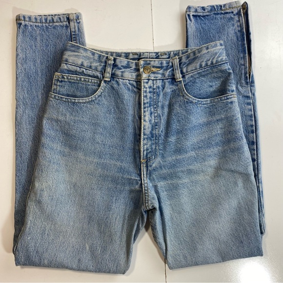 George Marciano For Guess Vintage 80’/90’s Retro Ultra Hi/Rise Zip Ankle Jeans - Picture 4 of 16
